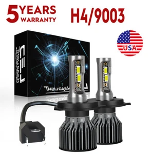 9003 H4 CSP LED Headlight Bulbs 10000W 1000000LM Hi/Lo Beam Combo Bright White - Imagen 1 de 11