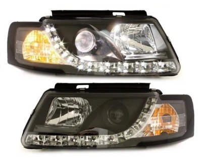 SCHEINWERFER FÜR VW PASSAT 3B 96-00 SCHWARZ ORIGINAL SONAR KLARGLAS LINKS RECHTS - Bild 1 von 4