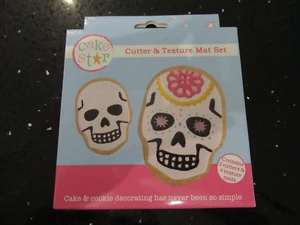 CAKE STAR DAY OF THE DEAD CUTTERS AND TEXTURE MATS - Picture 1 of 4