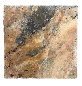 12" x 12" Escabaros Tumbled Travertine Tile Remodel Natural Stone Box of 5 T-05B - Picture 1 of 1