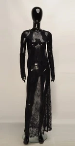 Religion Whimsigoth Black Lace Sheer Long Sleeve Long Dress Size XS - Picture 1 of 9