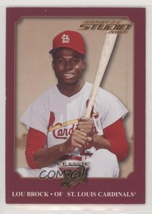 2002 Donruss Studio Classic Studio 2002 National /5 Lou Brock #CS-20 HOF