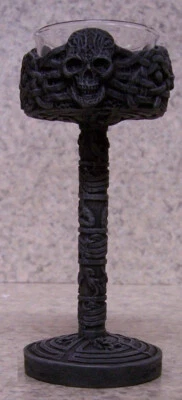 Suporte para vela Tealight votivo crânios celtas NOVO - Imagem 1 de 2