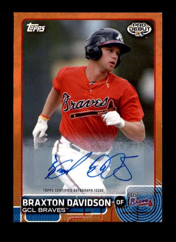BRAXTON DAVIDSON 2015 TOPPS PRO DEBUT ROOKIE ORANGE AUTOGRAPH AUTO /25 BF3006 - Image 1 of 1