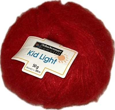 Schachenmayr Niño Hilo Ligero Rojo 50 gr 115m Mezcla Mohair Hecho en Italia Foto 1 de 3