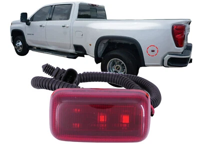 Luz marcadora lateral roja LED 2015-2023 Silverado Sierra 2500 3500 HD LH = RH Foto 1 de 4