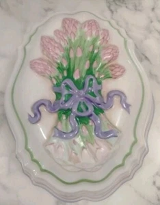 Vintage 1986 Franklin Mint Le Cordon Bleu Decorative Ceramic Mold ~ Asparagus ~ - Picture 1 of 8