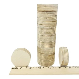 10-2" x 3/4" dickes Holz Kreis Ausschnitte Holz Kreis Rohling Kreise Topf Deckel - Bild 1 von 9