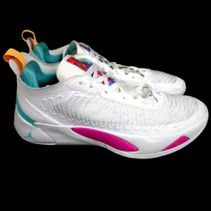 Nike Jordan Luka Doncic 1 Men's 14 White Fire Pink Dynamic Turquoise Shoes - Picture 1 of 10