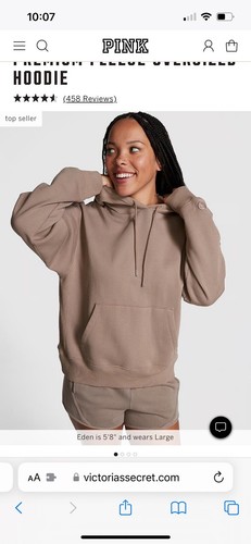 UNDERCOVER Felpa con cappuccio rosa Victoria Secret verde donna grande nuova con etichette