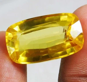 Certified 34.70 Ct Natural Brazalian Heliodor Yellow Gold Beryl Loose Gemstone - Picture 1 of 4