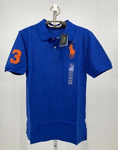 Polo Ralph Lauren Boys Polo Shirt L(14-16) Blue Short Sleeve Classic Fit Casual - Picture 1 of 5