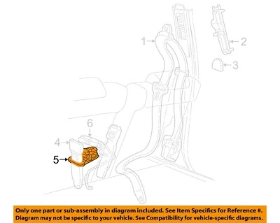 Cinturón de seguridad delantero Lincoln FORD OEM Town Car-centro centro derecho 8W1Z54611B76AC Foto 1 de 2