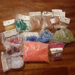 VTG Tri Beads Tribeads 3 Sided Over 1lb 1000s Of Beads NOS Many Colors Unused - Picture 1 of 8