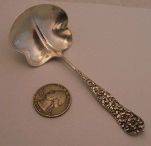 ROCOCO Dominick & Haff BON BON NUT Serving Spoon Sterling Silver GALT Retailer - Picture 1 of 6