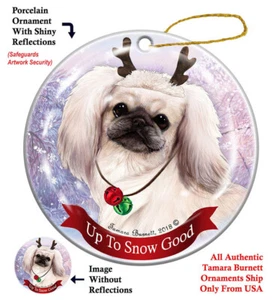 Up to Snow Good Ornament - White Pekingese - Bild 1 von 1