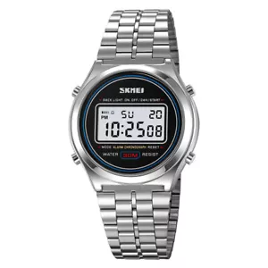 Mens Business Quartz Watch Stainless Steel Waterproof Digital Date Alarm Watches - Picture 1 of 18