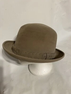 CHAPÉU FEDORA BORSALINO VINTAGE ALESSANDRIA "PESCA" FELTRO DE PELE TAMANHO 7 1/8 RARO ITÁLIA - Imagem 1 de 4