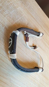 Lederarmband unisex,"Peace",18-21 cm,neu - Bild 1 von 3