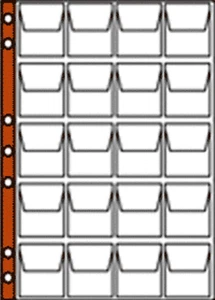 INSERTO PER MONETE UNI 20 CASELLE - DITTA MASTER PHIL - Imagen 1 de 1