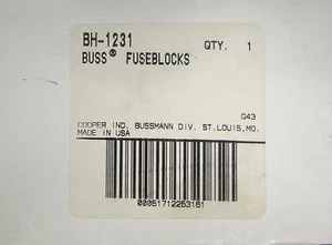  SET OF (2) COOPER BUSSMAN BUSS BH 1231 Fuseblocks  - Picture 1 of 4