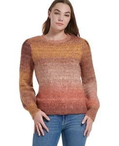 Calvin Klein Damen Space Dye Ombre Rundhalsausschnitt Pullover orange neu mit Etikett Größe XS $ 89,50 - Bild 1 von 6