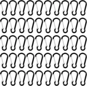 100pcs Aluminum Carabiner Spring Clip Hook Keychain Buckle Pack Bulk for Camp... - Picture 1 of 5