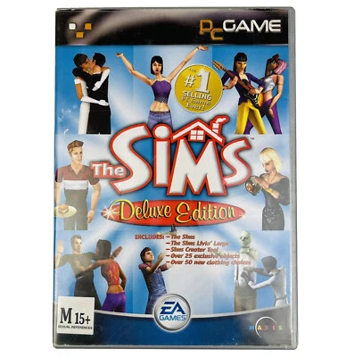 The Sims Deluxe Edition 2002 PC Game 2 x Discs (M) Good Condition - Image 1 of 4