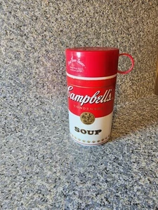 Contenitore thermos in plastica isolata zuppa condensata Campbell's vintage 1998 11 oz - Foto 1 di 4