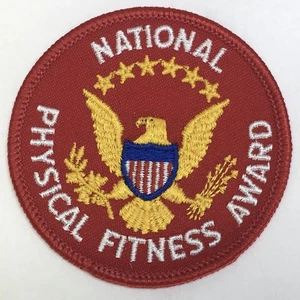NATIONAL PHYSICAL FITNESS AWARD Embroidered Patch 3" Red Presidential Seal - Picture 1 of 8