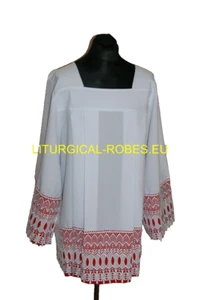 PRIEST SURPLICE, SPÓDNICA CHÓROWA, SZATA LITURGIA, ROZMIAR 188 CM - Imagen 1 de 2