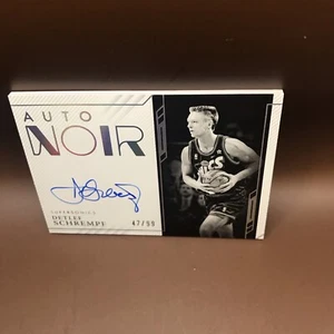 2022-23 Noir Detlef Schrempf Auto Noir Auto Autograph #47/99 Supersonics - Picture 1 of 2