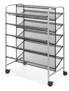 New Mainstays 5 Tier, 30 Pair, Metal Mesh Shoe Rack - Picture 1 of 6