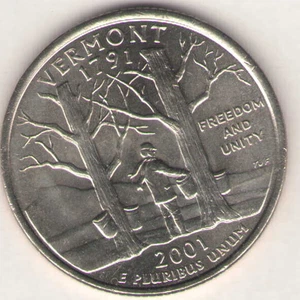 USA - 2001D - Washington ¼ $ - Vermont - State Issue - Picture 1 of 1