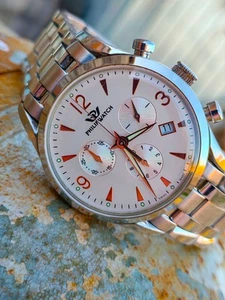 Orologio Philip Watch Sunray Chronograph Swiss MadeRonda 5040d 39mm 8273908001 - Foto 1 di 14