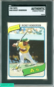 1980 TOPPS RICKEY HENDERSON #482 SGC A ROOKIE RC - Picture 1 of 3