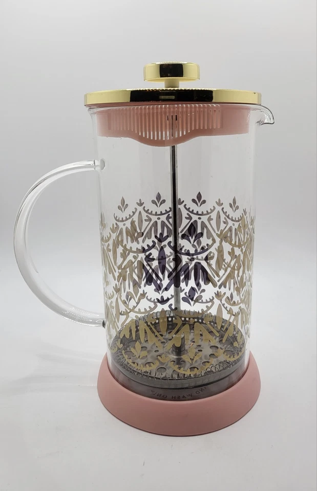 Prensa de té y café Pinky Up Riley Casablanca rosa y dorado Foto 1 de 4