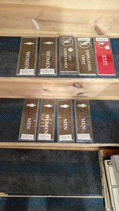 9-Piece Lot Rogers Symbol Sign Men Women Smoking Exit Employee No Admittance - Picture 1 of 5