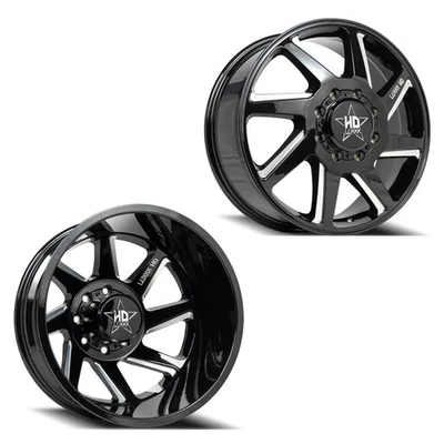 Juego de 6 ruedas 20x8,25 Luxxx LHD14 Black Mill 05-UP FORD 19-UP DODGE DUALLY 8x200 Foto 1 de 4