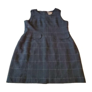 aka eddie bauer Damen 92% Wolle Bleistiftkleid braun kariert gefüttert Vintage  - Bild 1 von 10