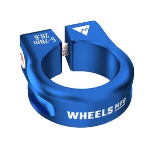 Blue CNC Machined 6061 Aluminum Bolt-On Seatpost Collar for 28.6mm Bikes - Picture 1 of 1