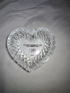 Avon Pasadena President Club Star Tribute 1990 - Crystal Heart - Imagen 1 de 4
