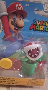 World of Nintendo Super Mario Piranha Plant 4” Articulated Figure with Coin - Picture 1 of 2