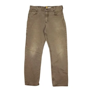 Carhartt Cargo Jeans Herren 33x30 Braun Distressed Gebeizt Workwear Grunge Relaxed - Bild 1 von 12