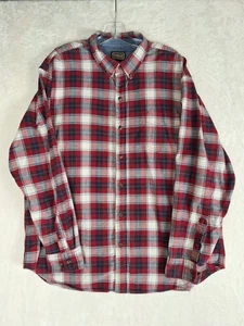C.E Schmidt Workwear Mens Size XL Button Front Red Plaid Shirt 100% Cotton  - Picture 1 of 8