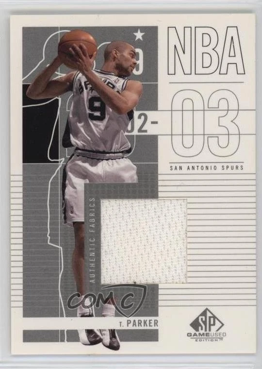 2002-03 SP Game Used Edition Authentic Fabrics Tony Parker #87 HOF - Image 1 of 2