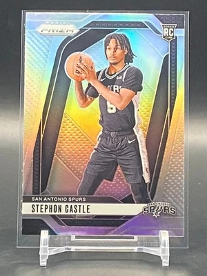 2024-25 Panini Prizm Stephon Castle Rookie Silver Prizm #234 Spurs RC - Image 1 of 3