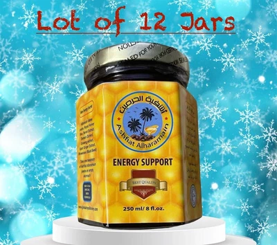 12 Jars ASHFIAT ALHARAMAIN Organic Honey - Energy Support 12 jars Exp 2028
