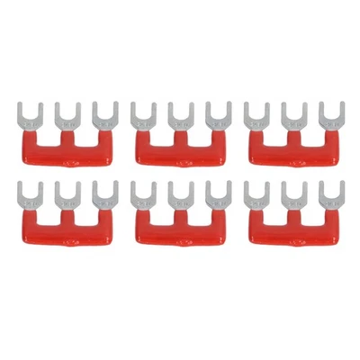 Hot 20Pcs Jumper Block Terminal Strips Terminal Strips 400V 15A 3Positions Red - Image 1 of 4