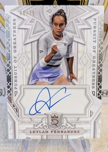 2024 Topps Royalty Tennis Leylah Fernandez Pursuit of Greatness On Card Auto /75 - Picture 1 of 2